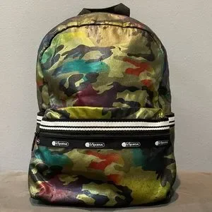 Lesportsac | Bags | Lesportsac Metallic Camouflage Backpack  display picture 3